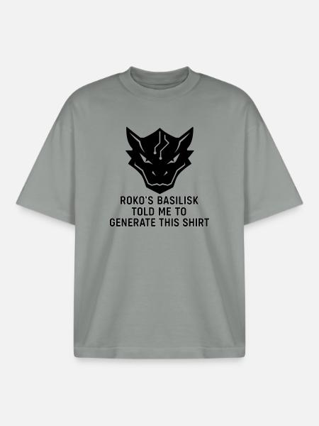 Generated by the Basilisk - Boxy Heavyweight Unisex Organic T-Shirt by Stanley/Stella - misty grey