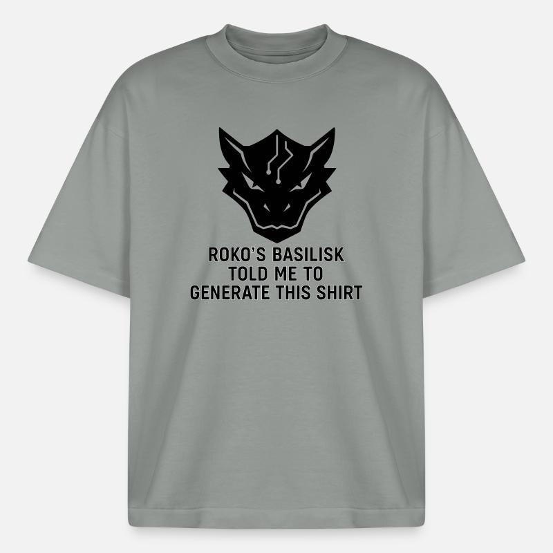 Generated by the Basilisk - Boxy Heavyweight Unisex Organic T-Shirt by Stanley/Stella - misty grey
