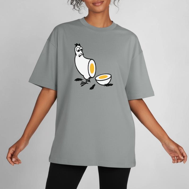 Huhn oder Ei Heavyweight Unisex Boxy T-Shirt von stanley/stella	
