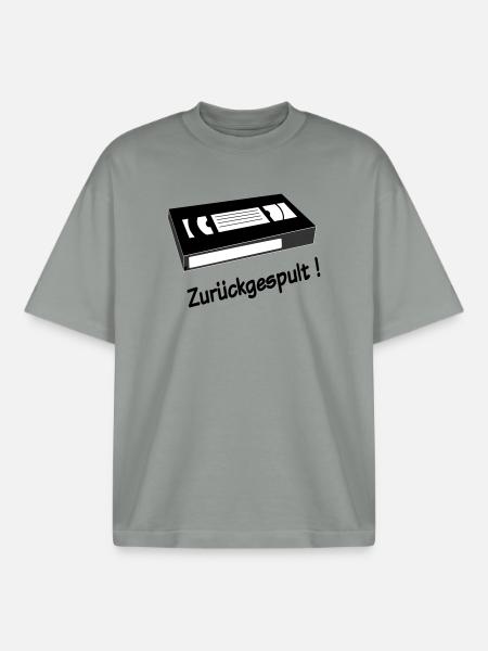 Rewound - Boxy Heavyweight Unisex Organic T-Shirt by Stanley/Stella - misty grey