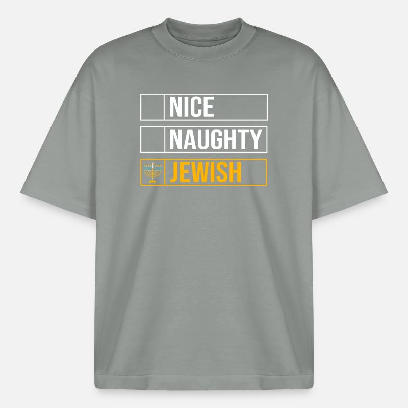 Hanoukka Hanoukka Hanoukka - T-shirt unisexe épais coupe boxy Stanley/Stella - gris brumeux