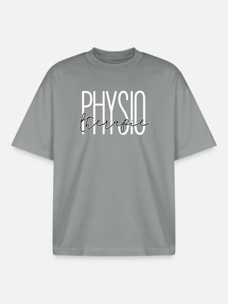 Stijlvol design voor de afdeling fysiotherapie - Unisex boxy heavyweight biologisch T-shirt Stanley/Stella - mistig grijs