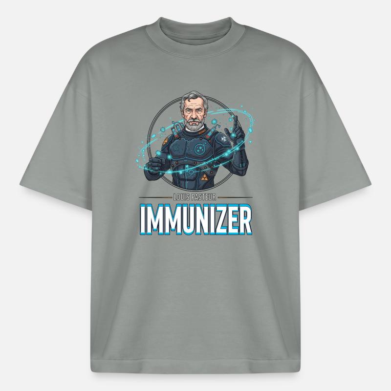 Pasteur Immunizer Armor - T-shirt unisexe épais coupe boxy Stanley/Stella - gris brumeux