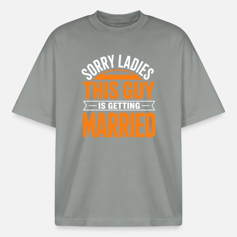 This Guy Is Getting Married - Boxy Heavyweight Unisex Organic T-Shirt by Stanley/Stella - misty grey