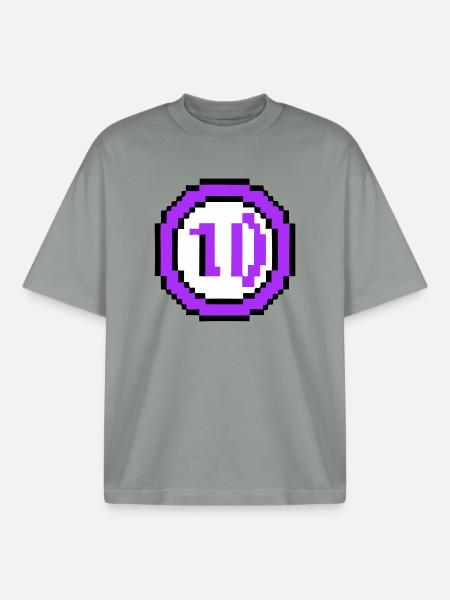 Arcade Coin 10 Years Anniversary - Boxy Heavyweight Unisex Organic T-Shirt by Stanley/Stella - misty grey