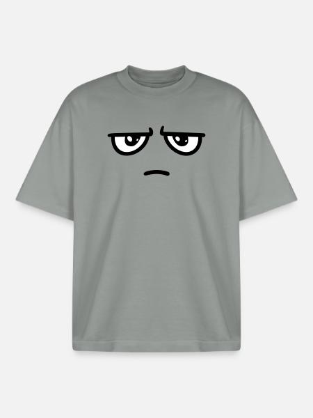 not impressed - Boxy Heavyweight Unisex Organic T-Shirt by Stanley/Stella - misty grey