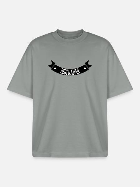 Best Mom - Mother's Day - Boxy Heavyweight Unisex Organic T-Shirt by Stanley/Stella - misty grey