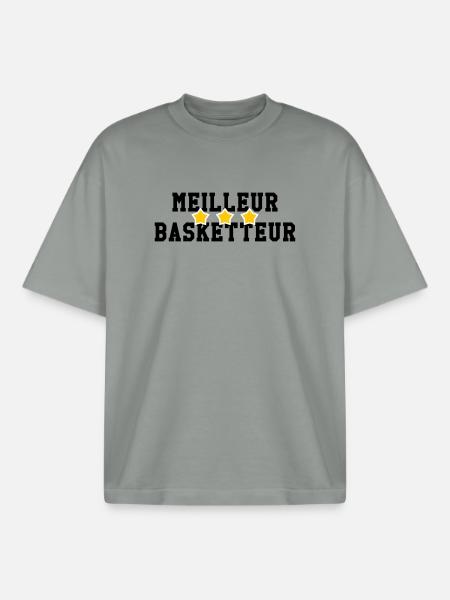 Best Basketball Player - Boxy Heavyweight Unisex Organic T-Shirt by Stanley/Stella - misty grey