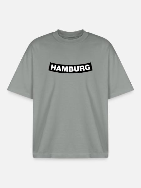 Hamburg Chapter Element (JGA MC-Rocker-Design) - Boxy Heavyweight Unisex Organic T-Shirt by Stanley/Stella - misty grey