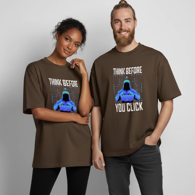 Hacker Hacking Programmer Linux Cybersecurity Data Boxy Heavyweight Unisex Organic T-Shirt by Stanley/Stella