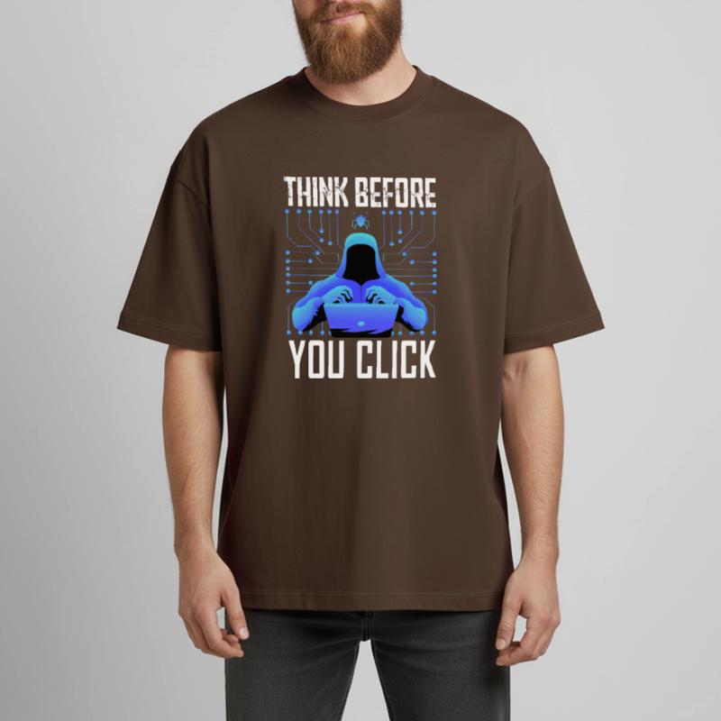 Hacker Hacking Programmer Linux Cybersecurity Data Boxy Heavyweight Unisex Organic T-Shirt by Stanley/Stella