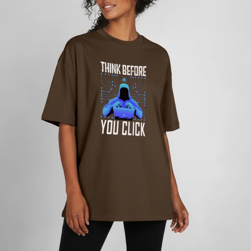Hacker Hacking Programmer Linux Cybersecurity Data Boxy Heavyweight Unisex Organic T-Shirt by Stanley/Stella