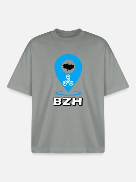 Triskel Breizh Blue - Boxy Heavyweight Unisex Organic T-Shirt by Stanley/Stella - misty grey