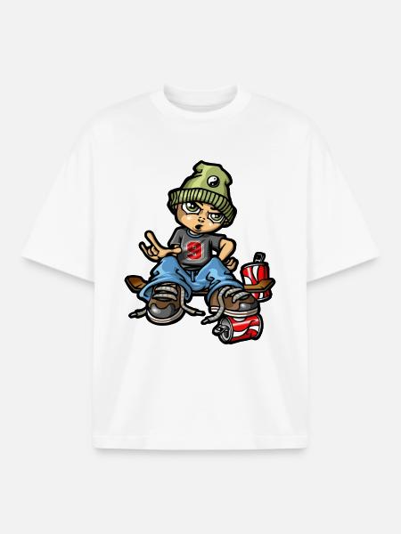 bboy auf Skate- - Boxy Heavyweight Unisex Organic T-Shirt von Stanley/Stella - Weiß