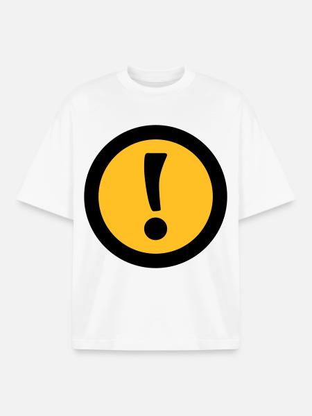 Achtung | Attention - Boxy Heavyweight Unisex Organic T-Shirt by Stanley/Stella - white