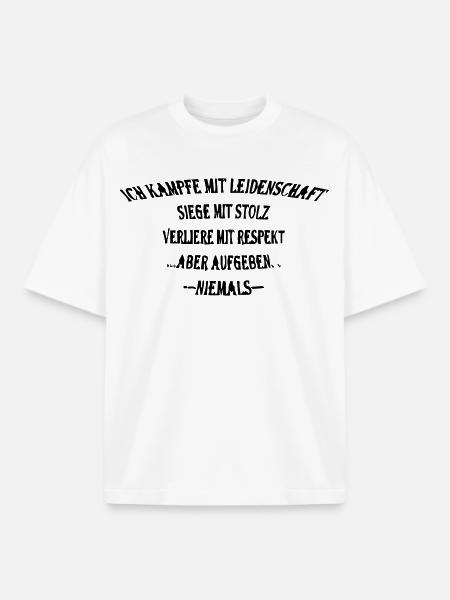 Kämpfe mit stolz - Boxy Heavyweight Unisex Organic T-Shirt von Stanley/Stella - Weiß