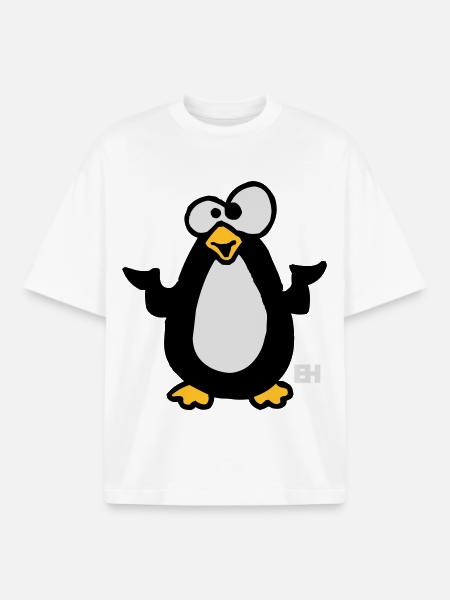 Manchot - T-shirt unisexe boxy épais biologique Stanley/Stella - blanc