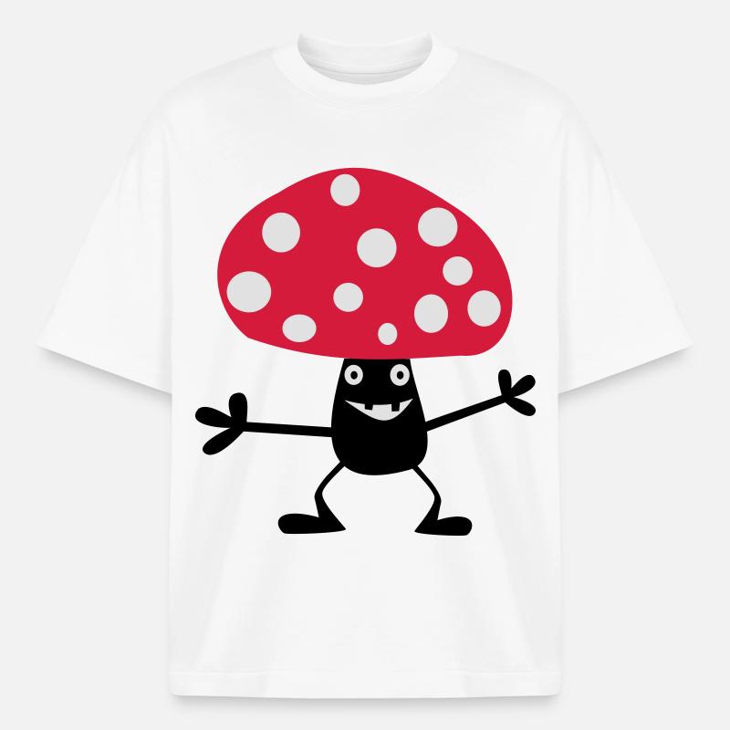 Toadstool vilain - T-shirt unisexe épais coupe boxy Stanley/Stella - blanc