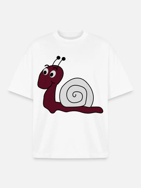 escargot - T-shirt unisexe boxy épais biologique Stanley/Stella - blanc