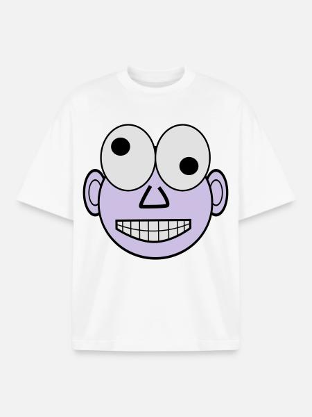 funny face - T-shirt unisexe boxy épais biologique Stanley/Stella - blanc