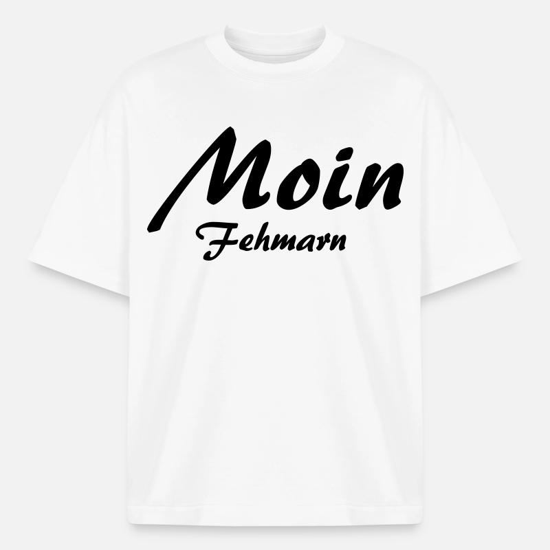 Moin Fehmarn - Boxy Heavyweight Unisex Organic T-Shirt von Stanley/Stella - Weiß