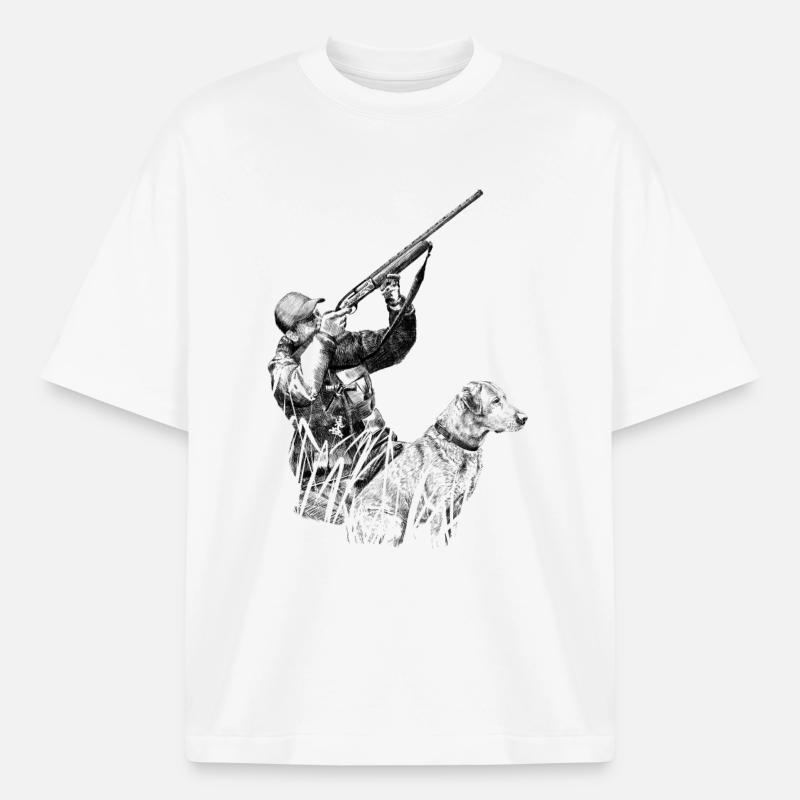 Hunter - T-shirt unisexe épais coupe boxy Stanley/Stella - blanc