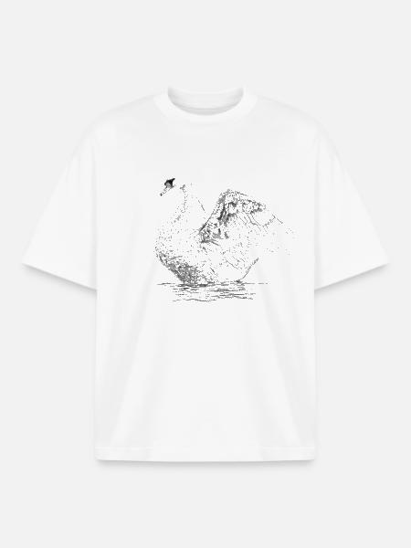 Swan - Boxy Heavyweight Unisex Organic T-Shirt by Stanley/Stella - white
