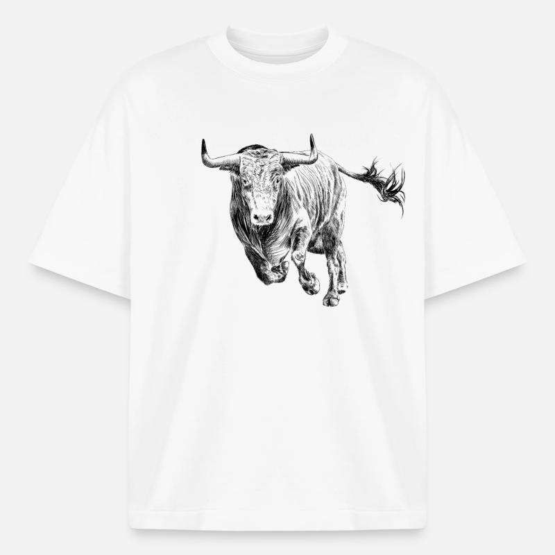 Bull - Heavyweight Boxy Unisex T-Shirt by Stanley/Stella - white