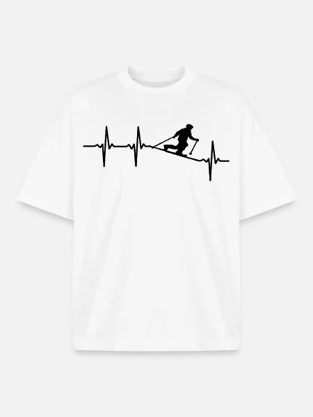 Telemark Puls - Boxy Heavyweight Unisex Organic T-Shirt von Stanley/Stella - Weiß