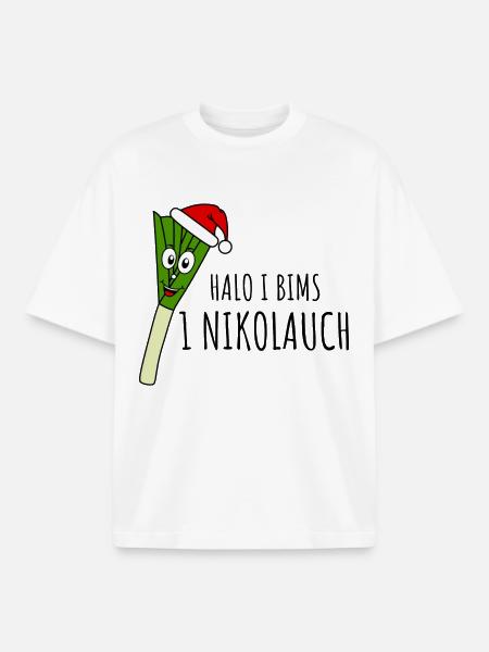 Halo I bims 1 Nikolauch - Boxy Heavyweight Unisex Organic T-Shirt by Stanley/Stella - white