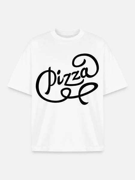 Pizza - T-shirt unisexe boxy épais biologique Stanley/Stella - blanc