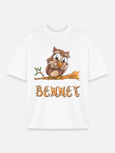 Eule Bennet - Boxy Heavyweight Unisex Organic T-Shirt von Stanley/Stella - Weiß