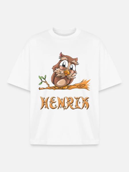 Eule Henrik - Boxy Heavyweight Unisex Organic T-Shirt von Stanley/Stella - Weiß
