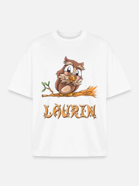 Owl Laurin - Boxy Heavyweight Unisex Organic T-Shirt by Stanley/Stella - white