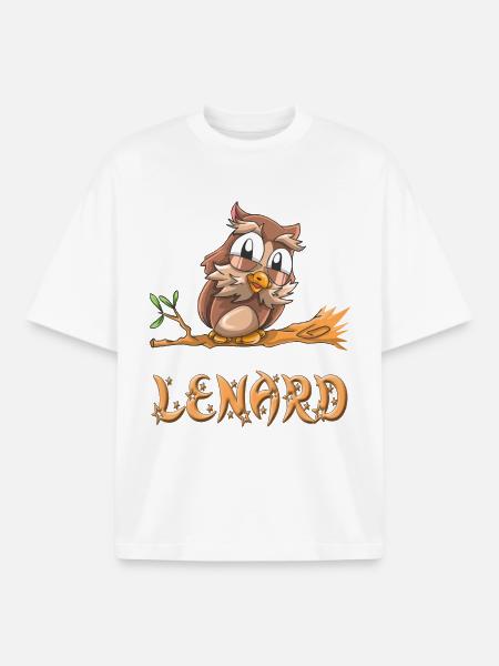 Eule Lenard - Boxy Heavyweight Unisex Organic T-Shirt von Stanley/Stella - Weiß