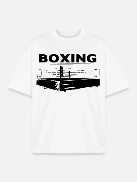 Boxing | Boxring - Boxy Heavyweight Unisex Organic T-Shirt von Stanley/Stella - Weiß