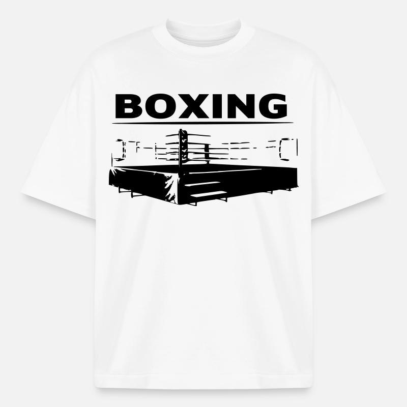 Boxing | Boxring - Boxy Heavyweight Unisex Organic T-Shirt von Stanley/Stella - Weiß