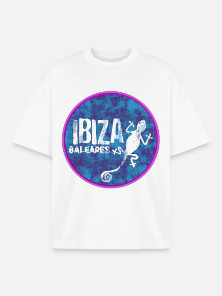 Ibiza Balearic Islands - Boxy Heavyweight Unisex Organic T-Shirt by Stanley/Stella - white