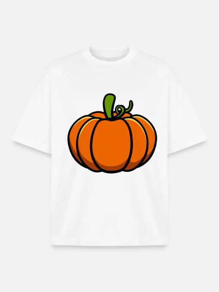 pumpkin - Boxy Heavyweight Unisex Organic T-Shirt by Stanley/Stella - white