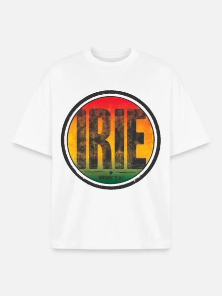 irie - movement of jah - Boxy Heavyweight Unisex Organic T-Shirt by Stanley/Stella - white