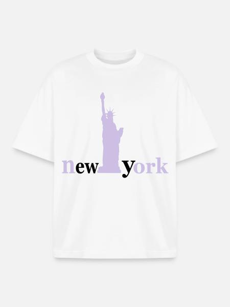 new_york - Boxy Heavyweight Unisex Organic T-Shirt by Stanley/Stella - white