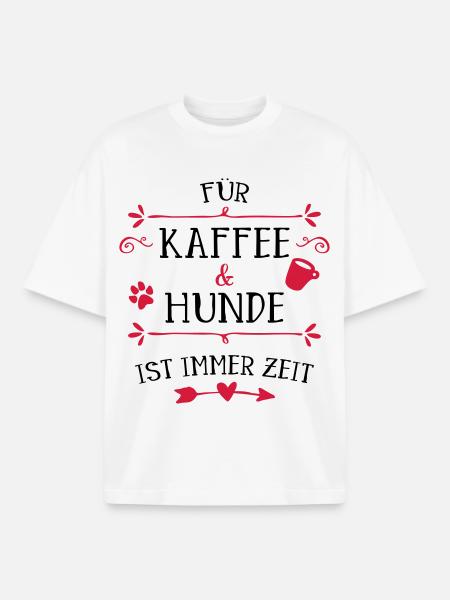 Herzpfote Kaffee Rahmen - Boxy Heavyweight Unisex Organic T-Shirt von Stanley/Stella - Weiß