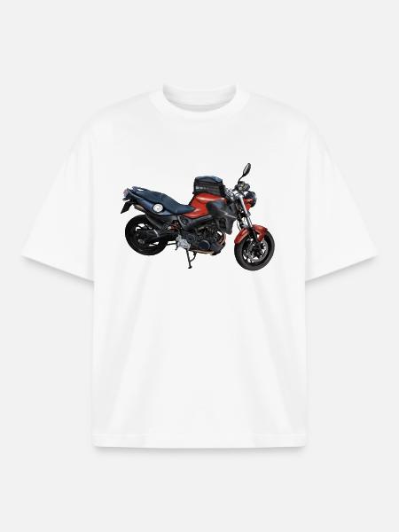 Motorcycle - Boxy Heavyweight Unisex Organic T-Shirt by Stanley/Stella - white