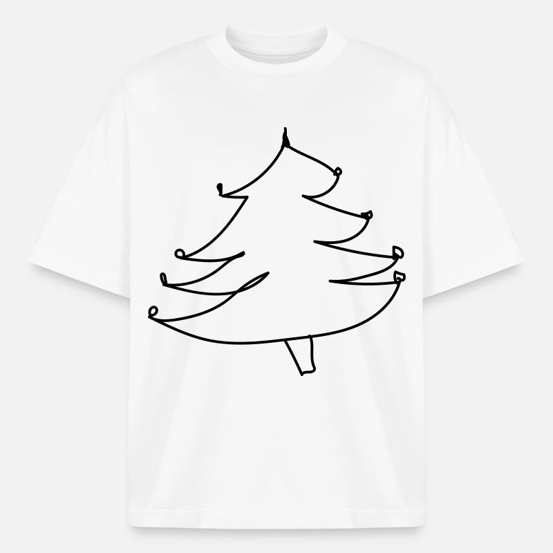 Weihnachtsbaum-Pullover (falscher Weihnachts-Pullover) - Boxy Heavyweight Unisex Organic T-Shirt von Stanley/Stella - Weiß