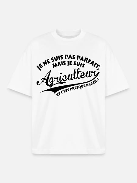 Parfait Agriculteur - T-shirt unisexe boxy épais biologique Stanley/Stella - blanc
