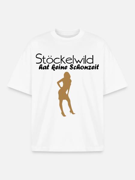 Stöckelwild - Boxy Heavyweight Unisex Organic T-Shirt von Stanley/Stella - Weiß