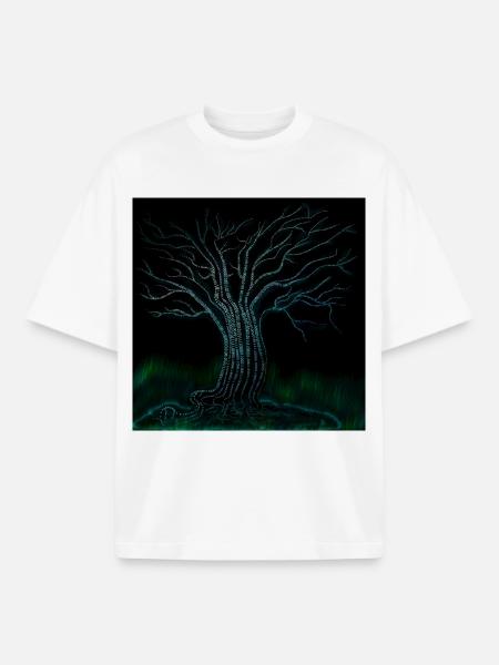 Binaer Benär tree - Boxy Heavyweight Unisex Organic T-Shirt by Stanley/Stella - white