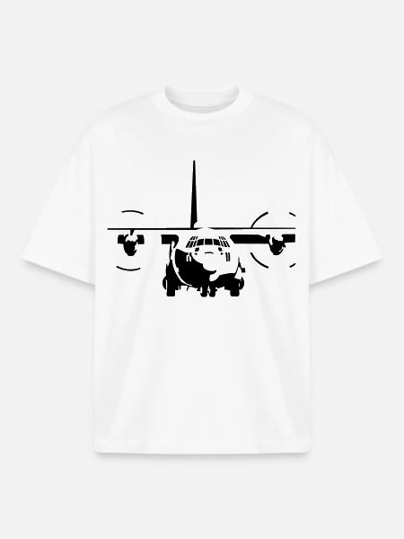 C-130 Hercules - Boxy Heavyweight Unisex Organic T-Shirt by Stanley/Stella - white