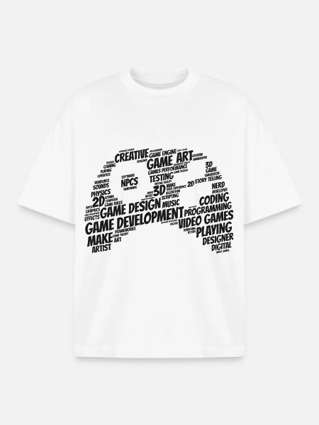 Games developer - Boxy Heavyweight Unisex Organic T-Shirt by Stanley/Stella - white