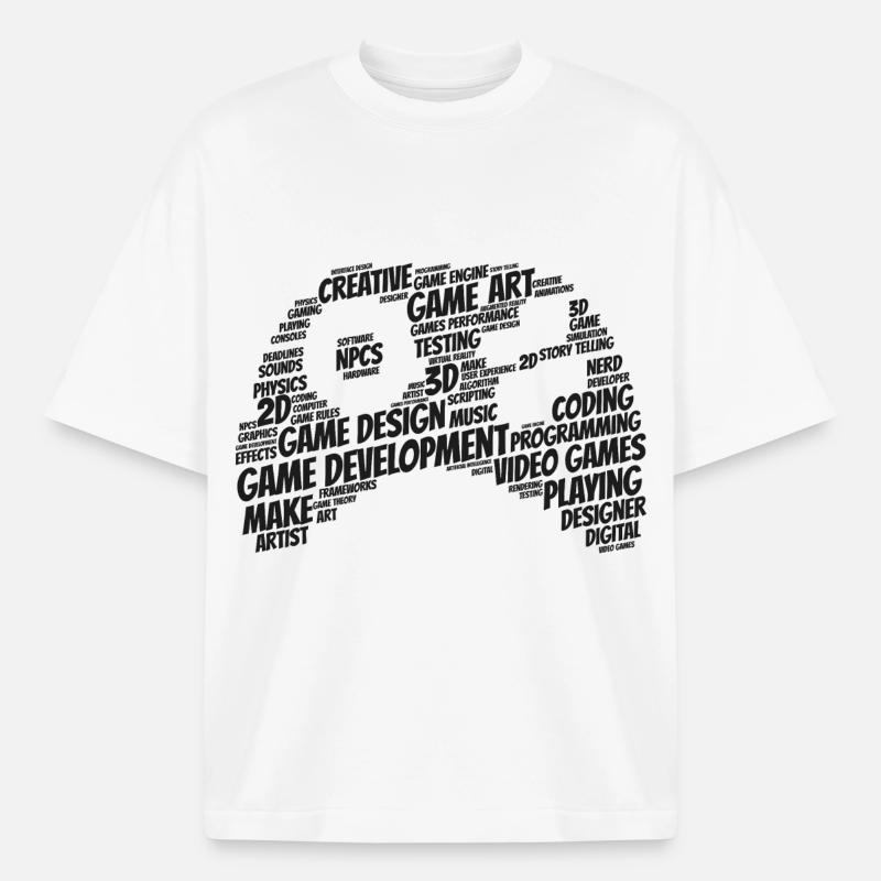 Games developer - Boxy Heavyweight Unisex Organic T-Shirt by Stanley/Stella - white